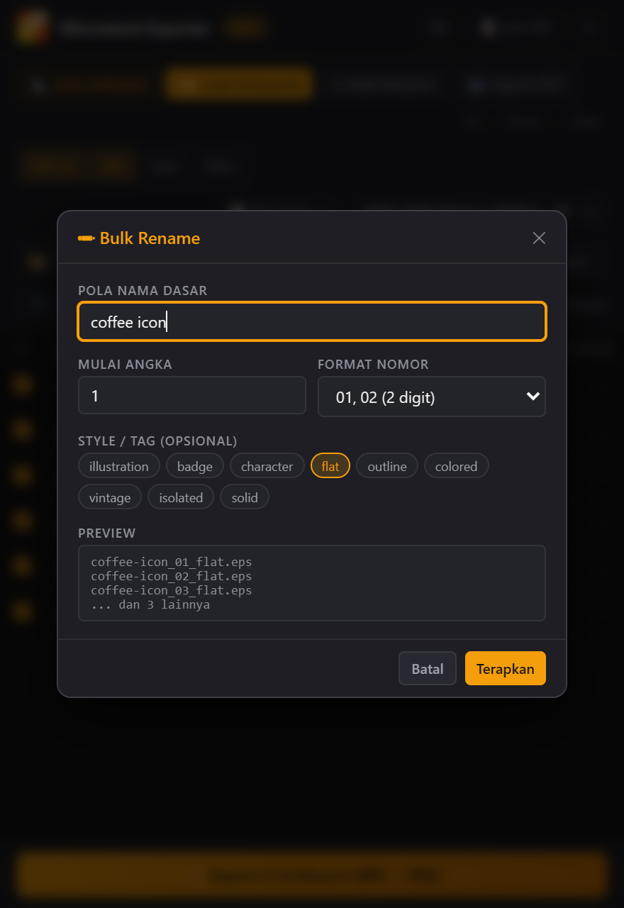 Dialog Bulk Rename